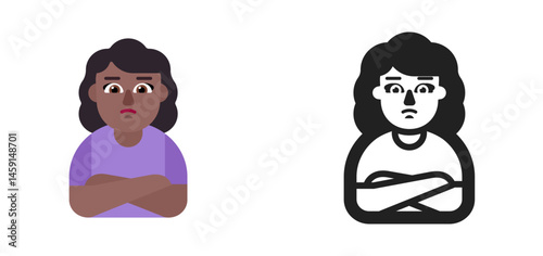 Woman Pouting Emoji (Medium Skin Tone)
