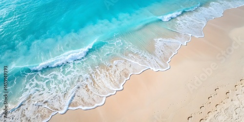 Ice formations cling to a tropical roof, contrasting with a summer seascape of sun-drenched sand and foamy waves