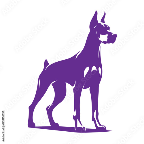 Majestic Doberman Pinscher Silhouette: A Powerful Canine Portrait