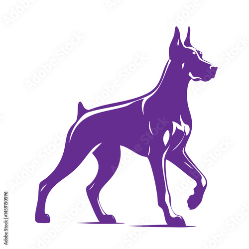 Majestic Doberman Pinscher Silhouette: A Powerful Canine Portrait