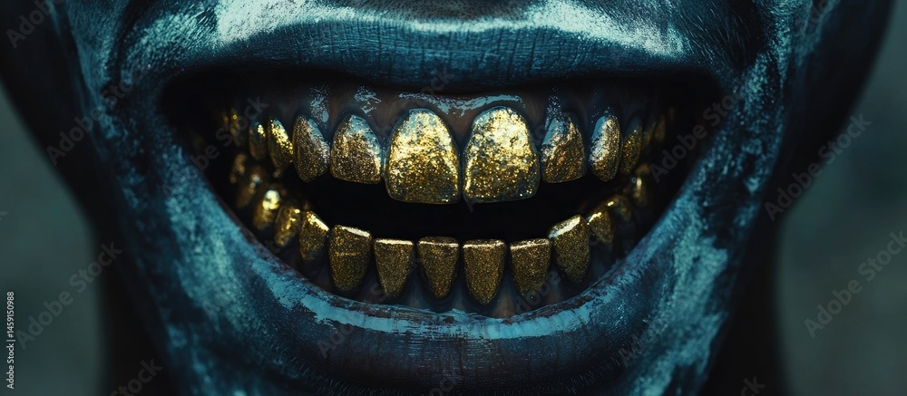 Grinning Face with Gold Teeth