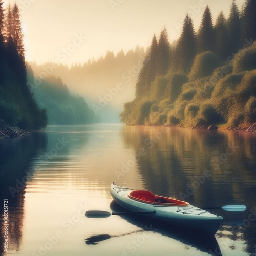 Wallpaper Mural river surrounded by trees Torontodigital.ca