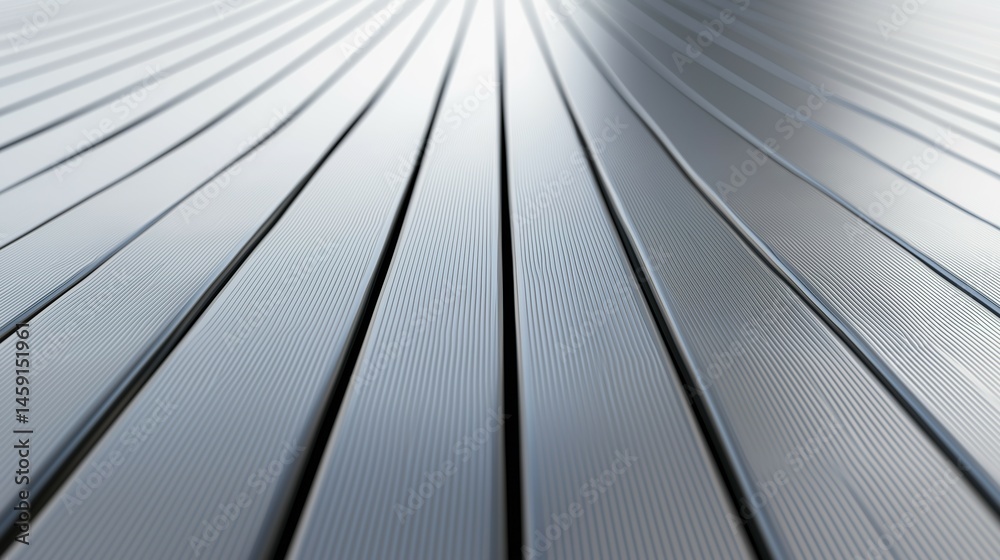 Obraz premium Brushed silver metal with linear texture, reflecting light. Sleek industrial elegance in minimalist detail.
