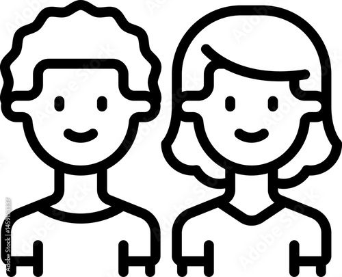 siblings illustration on a white background     