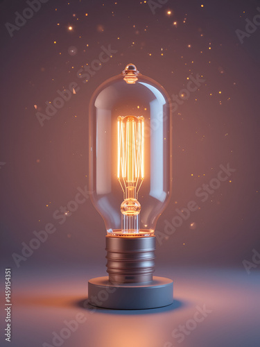 3D rendering illustration of a small halogen lamp