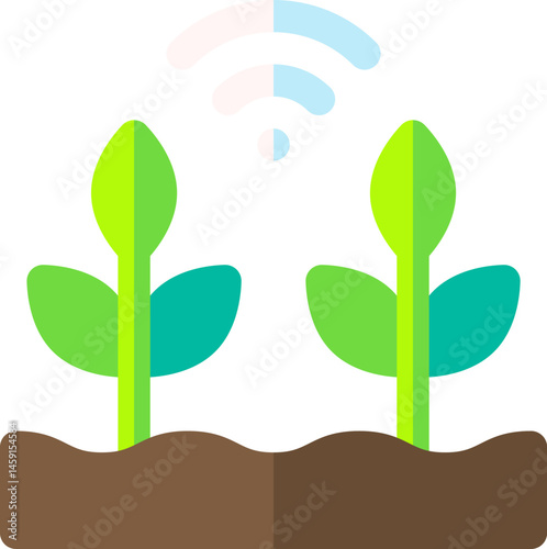 smart farm illustration on a white background     