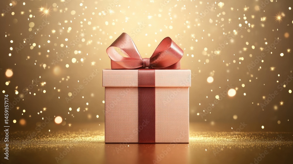 Festive gift box, elegant and celebratory