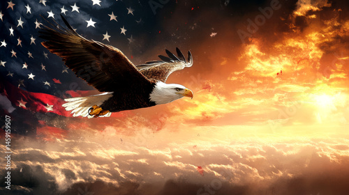  American National Symbol in Flight.