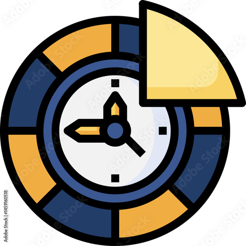time planning illustration on a white background     