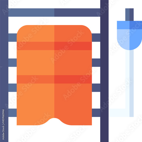 towel warmer illustration on a white background     