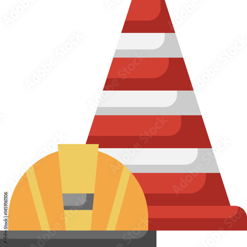 traffic cone illustration on a white background     