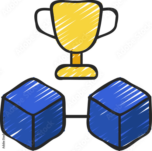 trophy illustration on a white background    