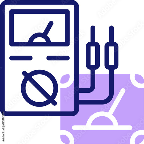 voltmeter illustration on a white background     