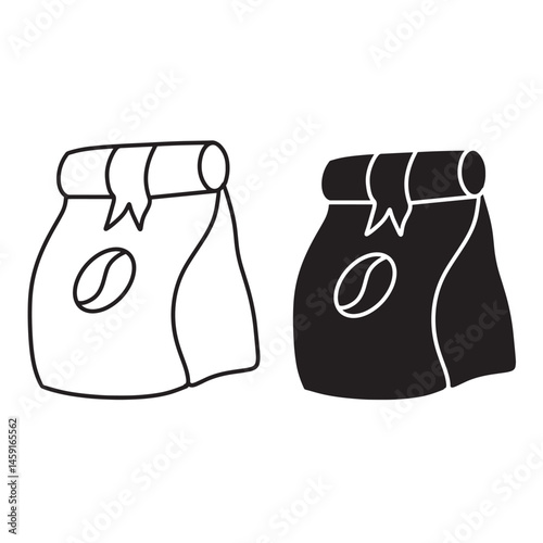 simple coffee packaging icon. minimalist vector format. logos, stickers, merchandise, and user interface elements
