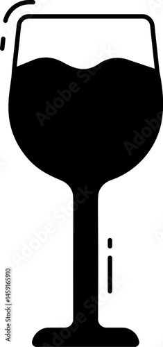 wine glass illustration on a white background     