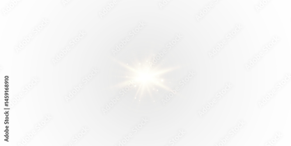 Fototapeta premium Bright Stadium Spotlight PNG – Light Flare and Sparkle Effect, Sunlight Beam and Glare on Transparent Background, Perfect for Show, Sport Arena or Stage Light Design Concepts