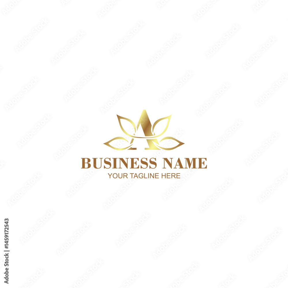 Fototapeta premium luxury letter a logo design for cosmetic or business with creative illustration