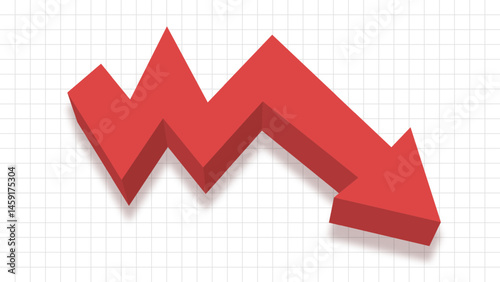Bright colorful red arrow financial background of trading exchange