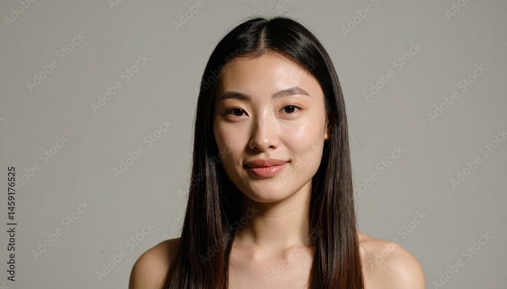 美しい日本人女性のモデルの顔のクローズアップ 美しい日本人女性のモデルの顔のクローズアップ