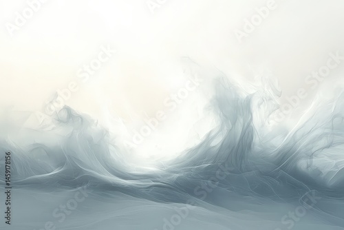 Abstract light gray waves with soft luminosity.