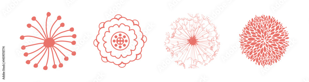 Fototapeta premium Set Flower Beauty