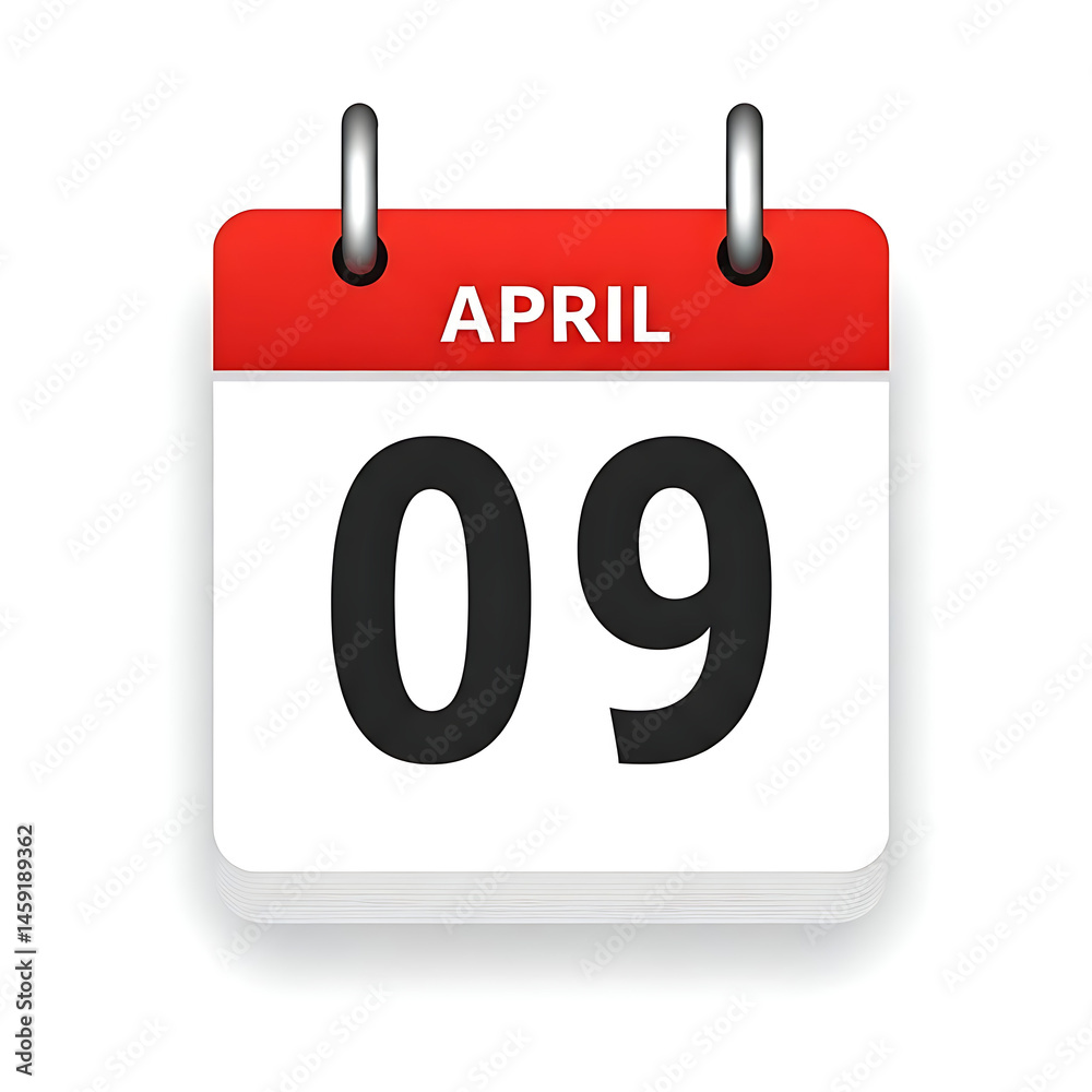 April_09_date_on_calendar_ April_09_date_on_calendar_