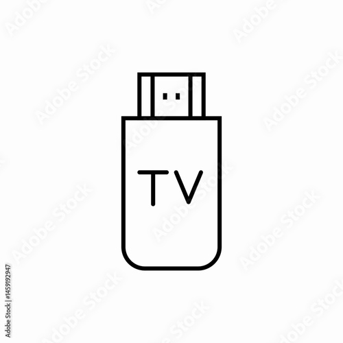 Television screen monitor icon vector sign