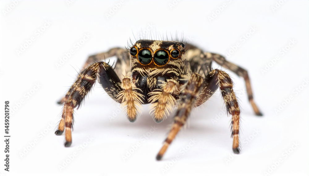 Fototapeta premium jumping spider on white background