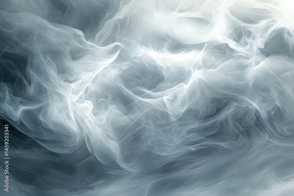 Obraz premium Abstract smoky clouds of grey and white.