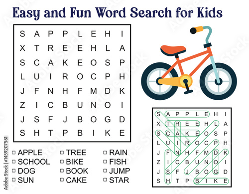 Easy and Fun Word Search for Kids