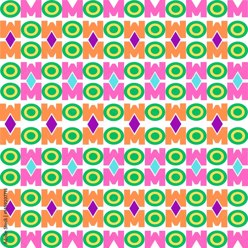 seamless pattern with hearts, colorful retro pattern