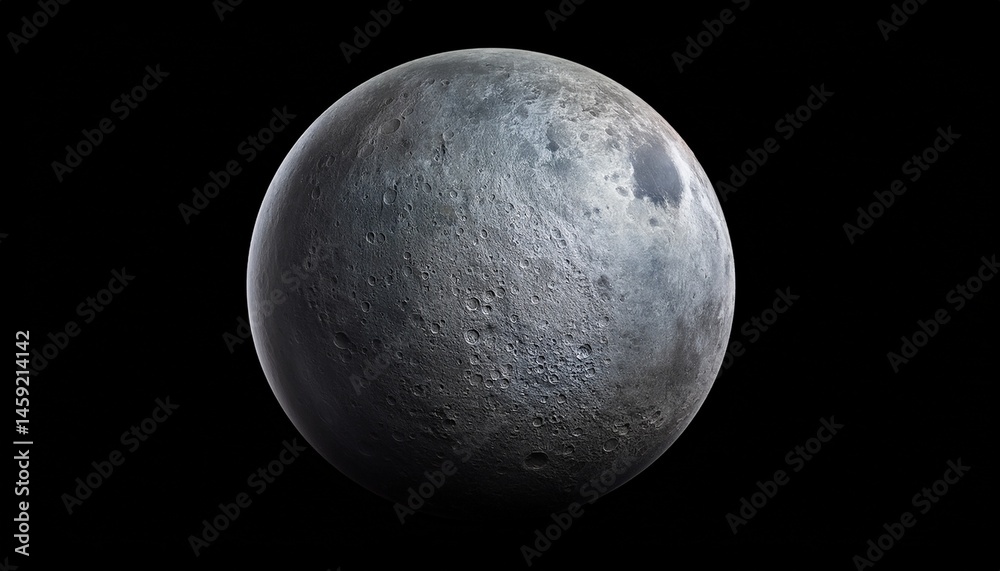 Fototapeta premium realistic image of mercury or a foreign planet isolated on transparent background with detailed surface