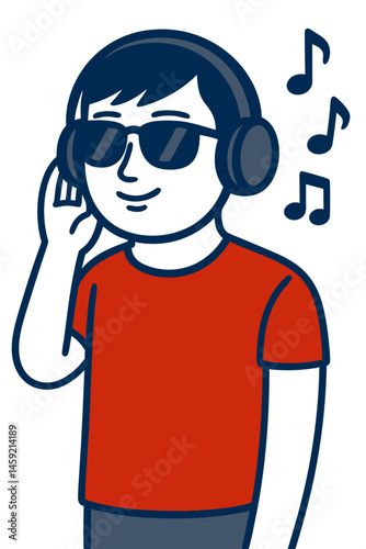 Boy with headphones