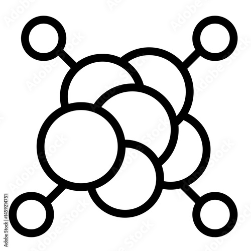 Molecule Model  Icon Element For Design	