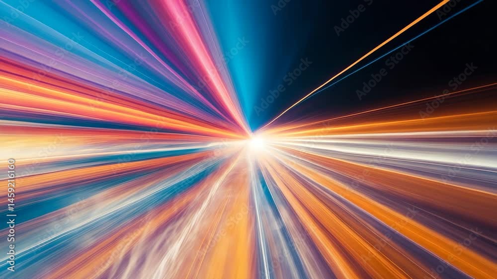 Speed lines motion in abstract long exposure photography