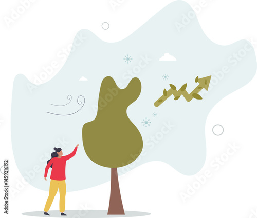 Economic growth in adverse conditions with profit success. Challenging time with money development and successful trading . character life .