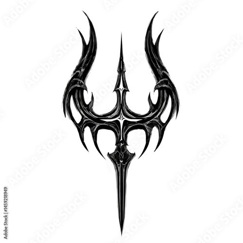 Valhalla Gate symbol - minimalist black and white vector art - perfect for tattoos, logos - isolated on white
