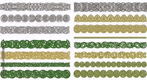 Celtic Knotwork Border Collection: A Diverse Set of Elegant and Intricate Designs
