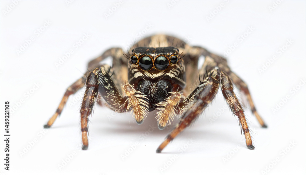 jumping spider on white background jumping spider on white background