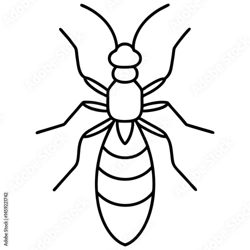 Simple Termite Outline Illustration