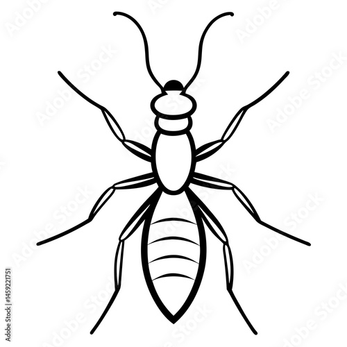 Simple Termite Outline Illustration