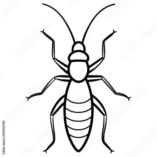Simple Termite Outline Illustration