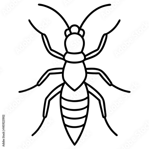 Simple Termite Outline Illustration