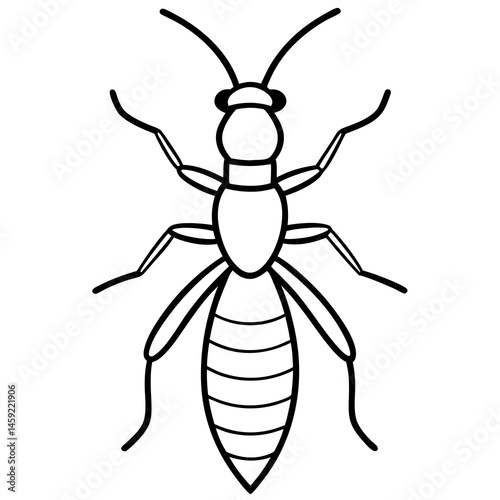 Simple Termite Outline Illustration