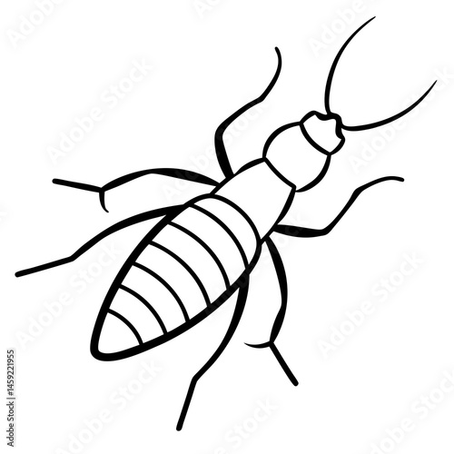 Simple Termite Outline Illustration