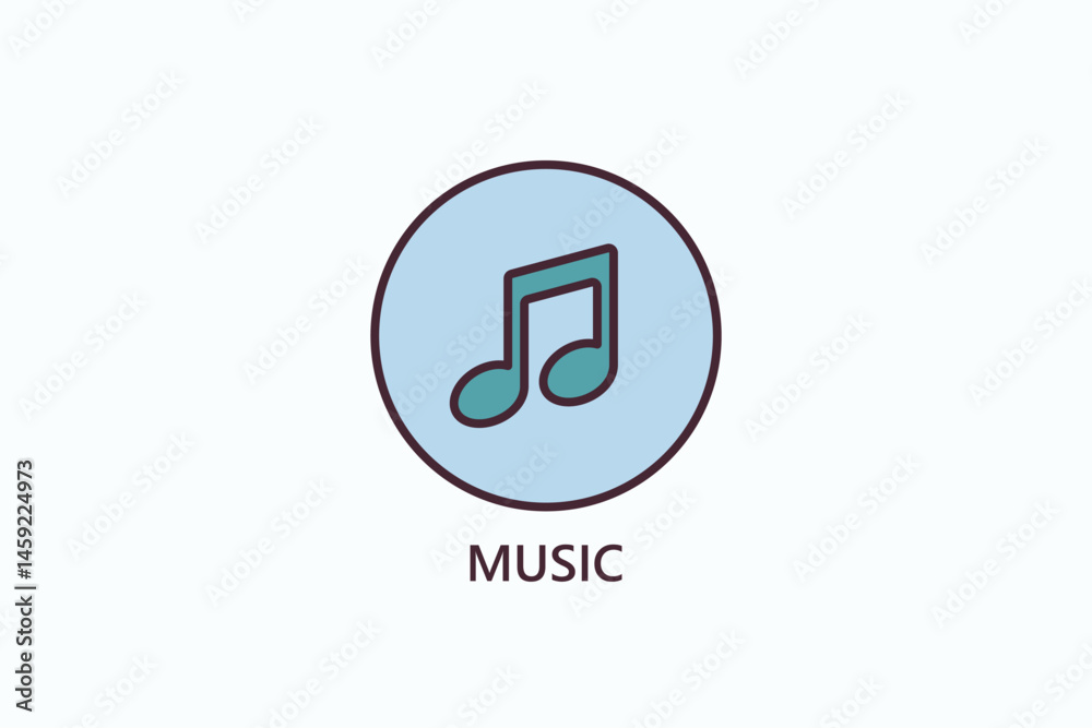 Music Icon Or Logo Isolated Illustration Music Icon Or Logo Isolated Illustration