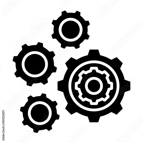 Gears And Cogs  Icon Element For Design	