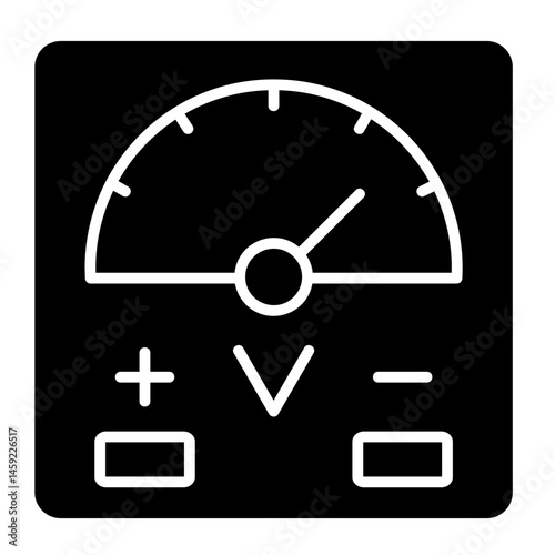 Voltage Meter  Icon Element For Design	