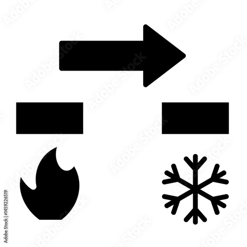 Heat Transfer  Icon Element For Design	