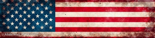 Distressed USA flag with gritty texture for a worn, aged look, gritty, patriotic, stars and stripes